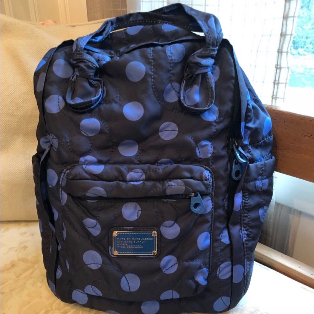 Marc Jacobs dark blue and light blue polka dots.